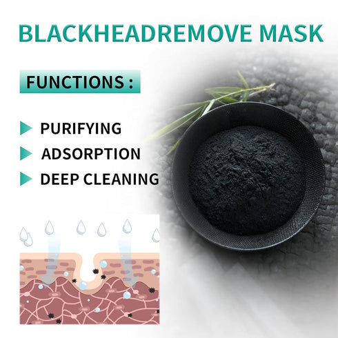 Peel Off Face Mask, Blackhead Remover Mask Activated Charcoal Black Mask, Purifying Blackhead Mask Peel Off Face Mask for Nose Pores Acne Blackhea...