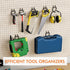 Utility Heavy Duty Pegboard Hooks - 5Pack Peg Board Accessories for Hanging Tools Fit 1/4" Peg Holes - Pegboard Organizer Black Large Tool Holders...