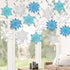 Snowflake Swirls Decoration Party Snowflake Christmas Hanging Swirls Winter Party Ceiling Decorations Blue White Silver Snowflake Garland for New ...