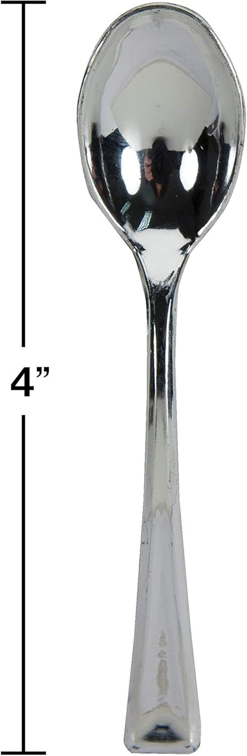 Creative Converting Plastic Spoons, One Size, Metallic...
