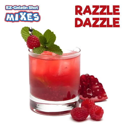 Razzle Dazzle Jello Shot Mix 6.78 oz - Premium Gluten-Free Jello Mix for Tasty Jello Shots - Easy to Make EZ Gelatin Powder Mix for Jello Shots - ...