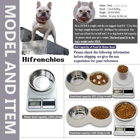 Dog Slow Eating & Drinking Bowl,Stainless Steel Interactive Slow Feed Dog Bowl for French Bulldog,Slow Down Eating Eco-Friendly pet Bowl for Frenc...