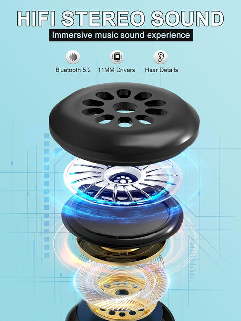 LC-dolida Sleep Headphones, 3D Sleep Mask Bluetooth Wireless Music Eye Mask, Sleeping Headphones for Side Sleepers Sleep Mask with Bluetooth Headp...