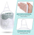 3 Pieces Hanging Laundry Hamper Laundry Bag to Hang Foldable Mesh Hamper Dirty Cloth Basket with Carry Handle Door Net for Store Cloth, Toy, Campi...