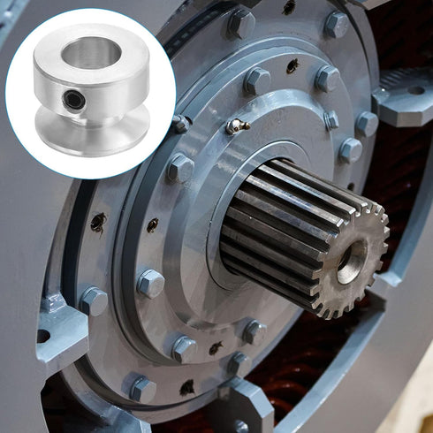 PATIKIL V-Belt Pulley, 10mm Fixed Bore 20mm Outer Dia Single Groove Pulley Wheel Aluminum Alloy V-Groove Drive Pulley for Motor Shaft 1-3MM PU Rou...