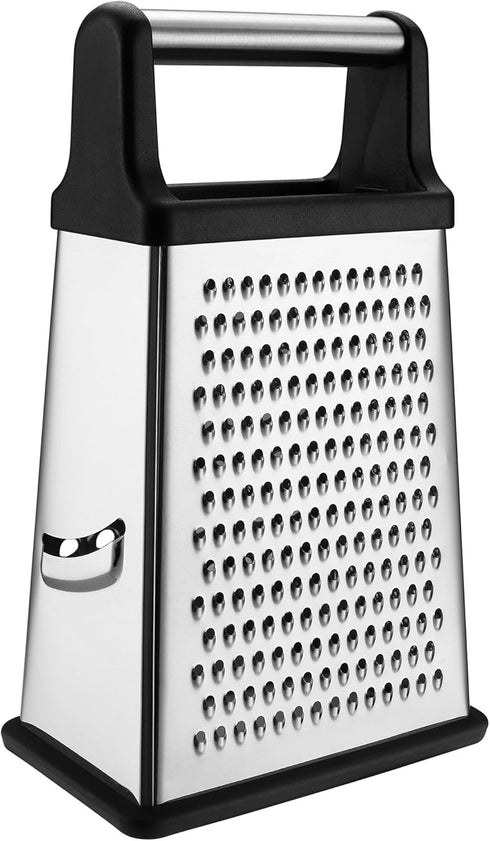 Spring Chef Professional Cheese Grater - Stainless Steel, XL Size, 4 Sides - Perfect Box Grater for Parmesan Cheese, Vegetables, Ginger - Dishwash...