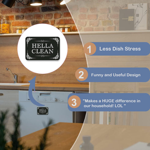 Dishwasher Magnet Clean Dirty Sign QMMD Hella Clean and Dirty Af Magnet Clean Dirty Magnet for Dishwasher...
