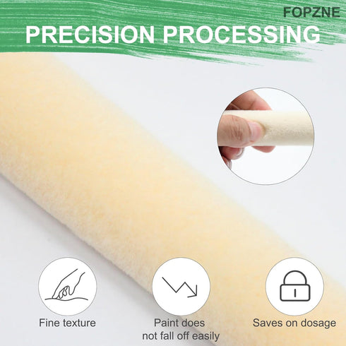 10PCS Small Paint Rollers, Roller Paint Brush, Mini Paint Roller Covers, High Density 4 Inch 3/8 Nap Paint Roller for Painting House, Walls, Ceili...