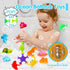 Baby Bath Toys for Kids Ages 1-3,Mold Free Silicone Suction Cup Toys for Toddlers 2-4,No Hole Light Up Ocean Animal Bathtub Sensory Toys for Babie...