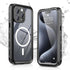 iPhone 15 Pro Max Case Waterproof, IP68 Waterproof Case for iPhone 15 Pro Max, iPhone 15 Pro Max Case with Kickstand, Impact Resistant TPU + PC Ca...