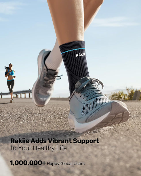 Ankle Brace for Sprained Ankle 1 Pair, High Elasticity Ankle Support for Women & Men, Compression Socks for Plantar Fasciitis Relief, Foot Compres...