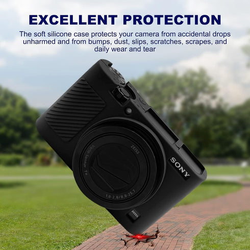RX100 VII Case,Soft Silicone Protective Cover Protector Skin for Sony DSC-RX100 III RX100 V RX100 IV RX100 VII Digital Camera (Black)...