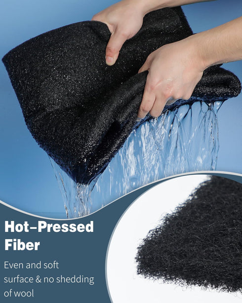 Pawfly Aquarium Filter Media Pad Activated Carbon Filter Media Pad, High-Density Fiber Aquarium Filter Floss Rolls for Fish Tank Pond Canister Fil...