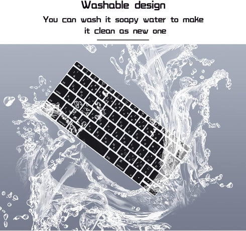 HRH Japanese Silicone Keyboard Cover Skin for MacBook Pro 13" A1708 A1988 No Touch Bar (2018 2017 2016)&for MacBook 12" A1534 with Retina Display(...