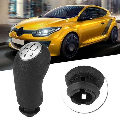 Acouto Car Auto 5 Speed Gear Shift Knob Head Manual Shifter Stick Knob for Clio III Megane II Scenic II...