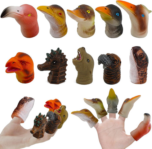 10 PCS Cute Finger Puppets Toys, a Very Good Educational Cognitive Toy, a Bridge for Children to Make Friends and Interact, Children’s Party Role-...