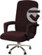 Turquoize Office Chair Cover - Stretch Computer Chair Cover with Arms, Universal Removable Rotating Slipcover for Dogs, Cats & Pets, Brown...