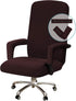 Turquoize Office Chair Cover - Stretch Computer Chair Cover with Arms, Universal Removable Rotating Slipcover for Dogs, Cats & Pets, Brown...