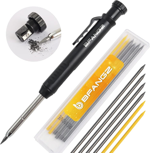 Carpenter Pencil,Mechanical Carpenter Pencil, Carpenter Pencil Set with Built-in Sharpener - The Ultimate Marking Tool for Carpenters, Architects,...