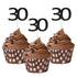 Sumerk 24PCS 30 Cupcake toppers Black Glitter 30th Birthday Cupcake Picks Anniversary Party Decorations...