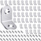 40PCS L Bracket Corner Brace, Stainless Steel Corner Bracket, Metal Joint Right Angle Bracket Fastener for Wood Chair Bookshelf Furniture Cabinet ...