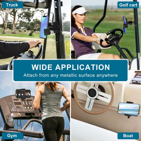 Gym Magnetic Phone Holder, Ultra Strength Magnet Cell Phone Holder for Gym Truck Boat Cart, Magnetic Golf Cart Phone Holder for Yamaha EZGO Club C...