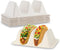 MT Products Pulp Fiber Taco Container 7" x 4.25" x 2" - 2 Compartments Taco Holder - Pack of 15...