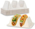 MT Products Pulp Fiber Taco Container 7" x 4.25" x 2" - 2 Compartments Taco Holder - Pack of 15...
