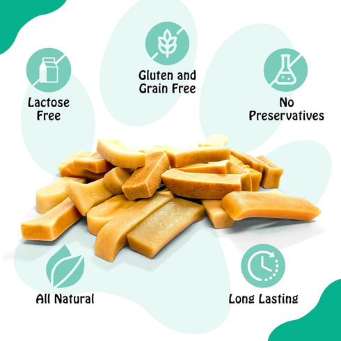 PIMA - Canine Cheese Chews, Natural Yak Chews for Dogs 35 lbs or Smaller, Lactose-Free Yak Cheese Dog Chews, Long Lasting Dog Chews with Protein a...