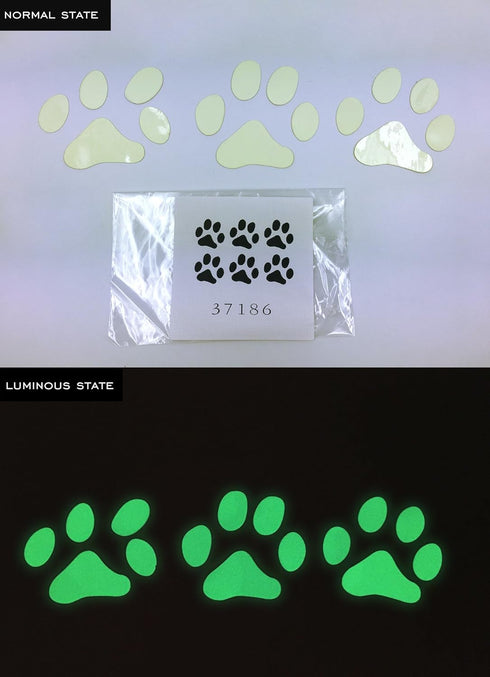 Marsway Cute Paw Print Night Luminous Removable Kids Room Wall Decal Glow in The Dark Decorative Sticker...
