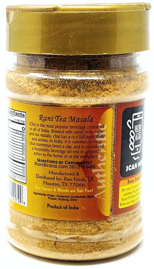 Rani Tea (Chai) Masala Indian Spice Blend 3oz (85g) PET Jar ~ All Natural | Vegan | Gluten Friendly | Salt & Sugar Free | NON-GMO | No Colors | In...