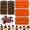5PCS Halloween Themed Silicone Molds,Acxydm 70 Cavity 3D Skeleton Pumpkin Ghost Bat Tomb Spider Shape Halloween Chocolate Mold,Halloween Silicone ...
