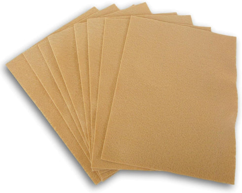 Acrylic Felt Sheets Craft Sewing DIY Set - Solid Color Sheet Packs - 9 x 12 inches - 8 Ct (Cashmere Tan)...