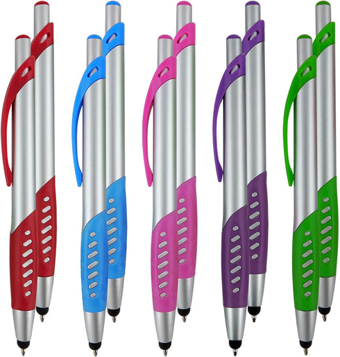 Stylus Pen, 2 in 1 Capacitive Stylus & Ballpoint Click Pen with Comfort Grip for Universal touchscreen Devices, Tablets,iPad, iPhone 6,6 Plus, iPo...