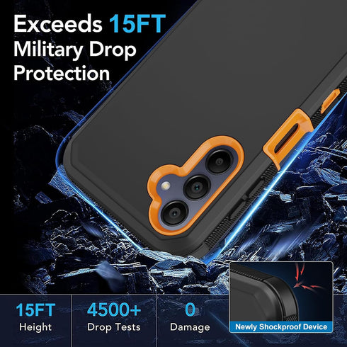 for Samsung Galaxy A15 5G Case,with Built in Screen Protector Heavy Duty Drop Protection,Full Body Rugged Shockproof Dustproof Protective Phone Co...