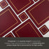 Pimpernel Classic Burgundy Drink Coasters Set of 6 - Heat & Stain Resistant Square Coasters with Non-Slip Cork Backing for Hot and Cold Beverages ...