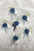 Ling's Moment Boutonniere for Men, 6pcs Groom Groomsmen Boutonniere, Artificial Flowers for Wedding Decor/Prom/Homecoming, etc.Navy Blue Dark Blue...