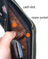Mens US Dollar Bill Zip Around Bifold Wallet Leahter Card Credit Holder (Black-1)...
