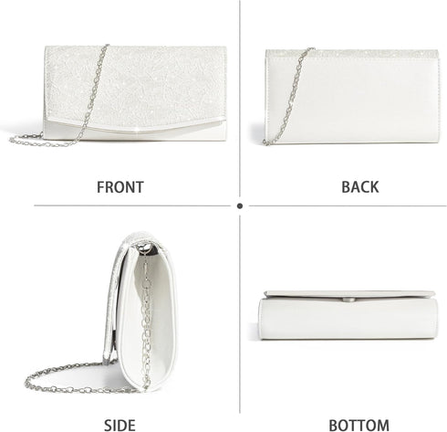 Evening Bag Clutch Purses for Women, Sparkling Envelope Crossbody Handbags Clutches Bags for Cocktail Prom Party...