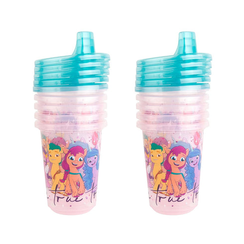 The First Years Take & Toss My Little Pony Sippy Cups - Reusable Toddlers Cups with Lids - Kids Party Pack with 2 Travel Caps - 10 Oz - 10 Count...