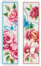 Vervaco Cross Stitch Bookmark Kit Flowers and Butterflies (Set of 2) 2.4" x 8"...