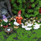 Fairy Tale Garden Accessories, Miniature Gnome Statue and Large White Goose Statue 9 Pieces Set, Garden Gnome Statue for Planter Decoration, Home ...