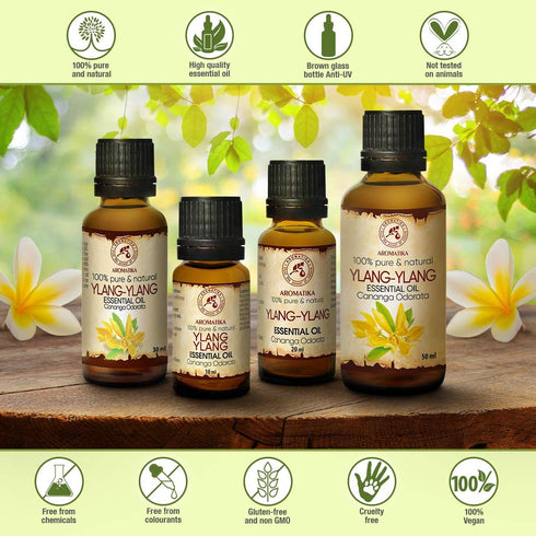 Ylang-Ylang Essential Oil 1.7 Fl Oz - Cananga Odorata - Madagaskar - 100% Pure & Natural Ylang Ylang Oil Best for Aromatherapy - Good Sleep - Beau...