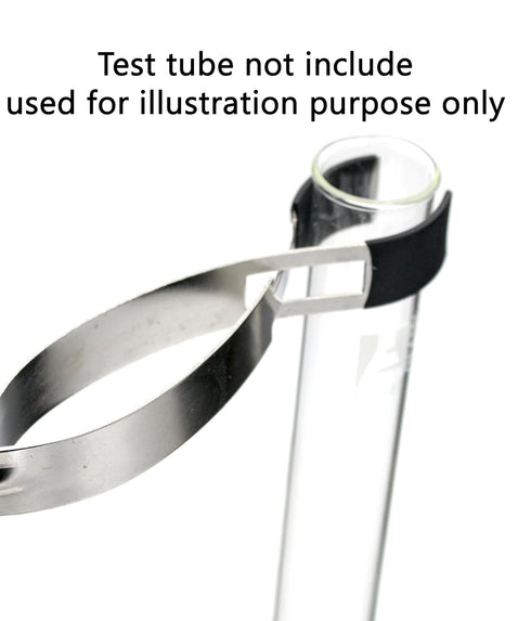 EISCO Economical Stainless Steel Spring Clip Test Tube Holder with Wooden Handle...