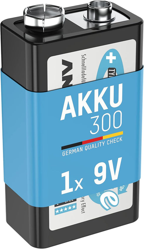 Ansmann 9V 300 mah Rechargeable Batteries...