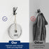 Self Adhesive Coat Hooks for Hanging, Heavy Duty Stainless Double Wall Hook for Towel, Backpack, Hat, Sturdy Metal Hanger for Bathroom, Bedroom, D...
