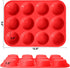 Anaeat Silicone Muffin Pan - Regular 12 Cups Cupcake Tray, Non-Stick Silicone Baking Molds for Making Muffin Cakes, Cupcake, Chocolate, Bread,Tart...
