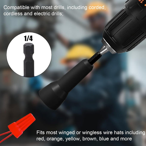 2pcs Wire Twisting Tool, Twisters for Wire Nut with 1/4" Chuck Wire Fast Hand Tool, Wire And Cable Spinner for Drill & Wire Connector Electricians...