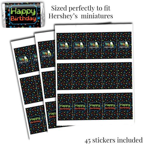 Game Truck Video Gamer Birthday Party Sticker Bundle Kit 429 pieces!!! Includes 60 2 Circle Stickers for Favors & Goodie Bags, 45 Mini Candy Bar W...