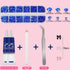 Jewelry Adhesive Glue with Flatback Crystal Rhinestones kit, 6 Sizes 2500Pcs Sapphire No Hotfix Rhinestones for Nail Art Craft Makeup with Bow Twe...